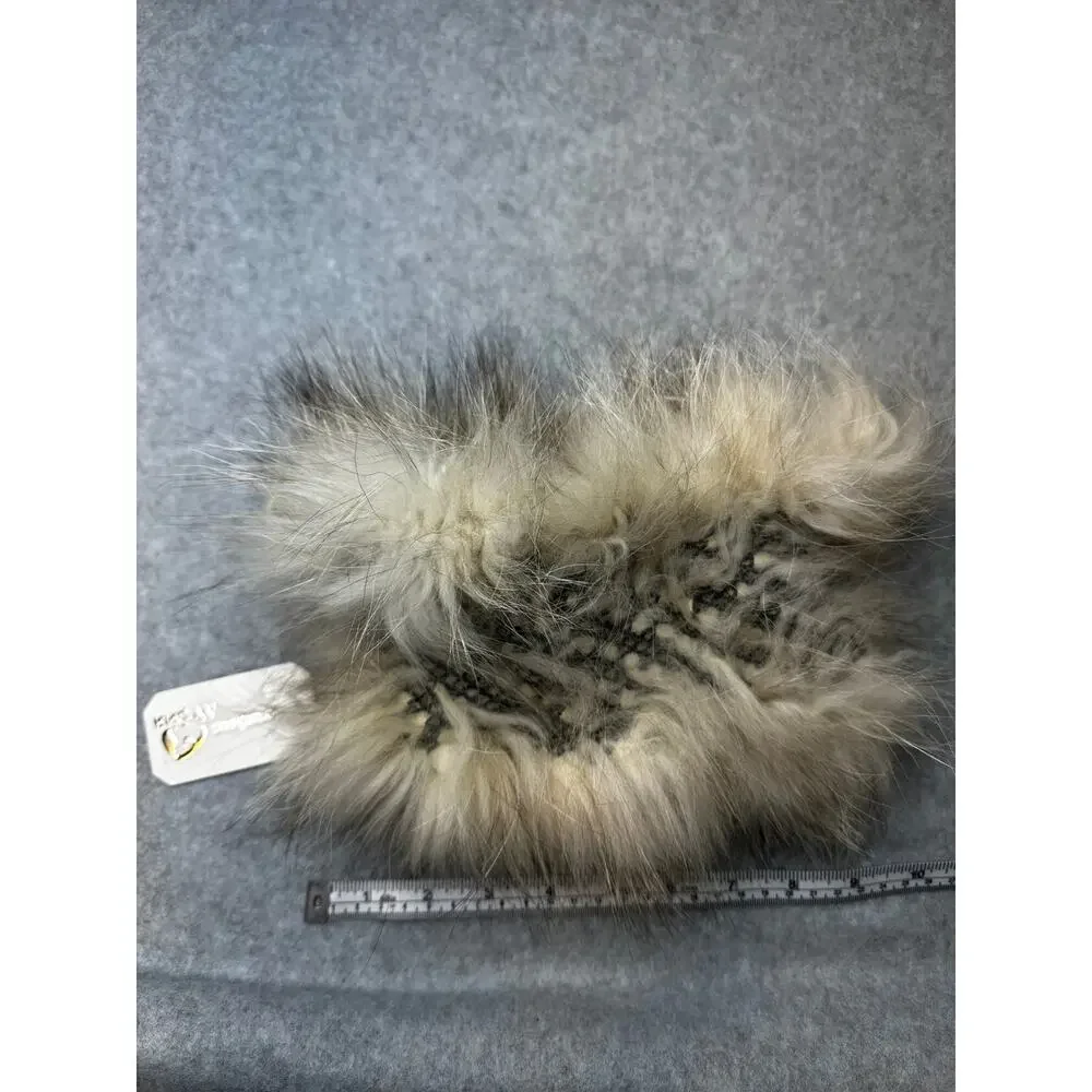 Volshebnitsa Maria Silver Fox Fur Headband Ear Warmer